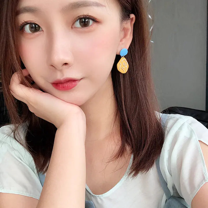 S925 Silver Cute Playful Flower Earrings for Girls