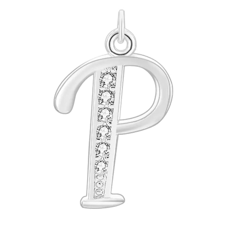 Diamond-Embedded Capital 26 English Letter Pendant Set