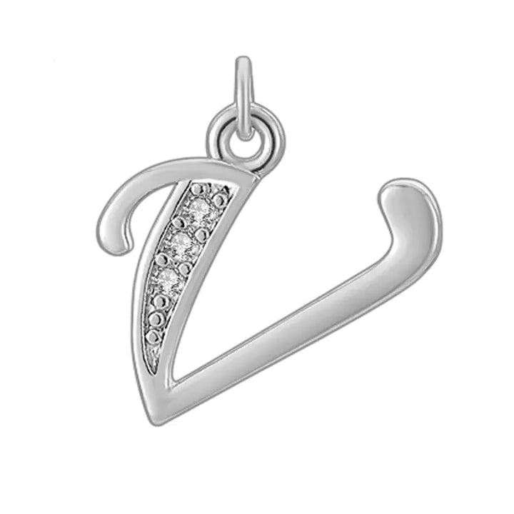 Diamond-Embedded Capital 26 English Letter Pendant Set