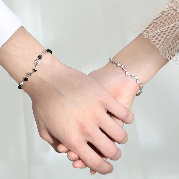 S925 Sterling Silver Deer Lovers Bracelet