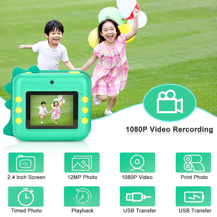 Children's Instant Print 1080P Digital Camera with Paper