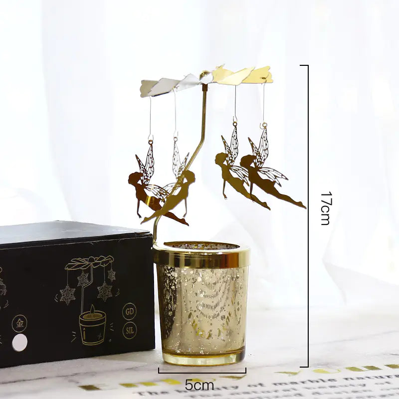 European Style Rotating Candle Holder for Modern Dining