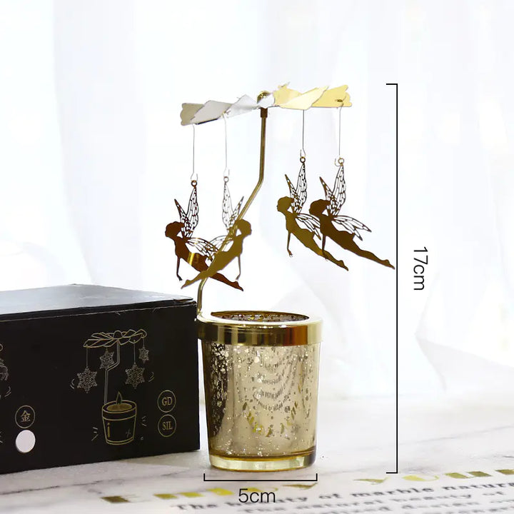 European Style Rotating Candle Holder for Modern Dining