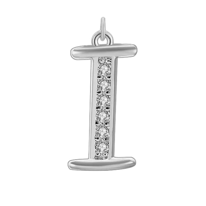 Diamond-Embedded Capital 26 English Letter Pendant Set