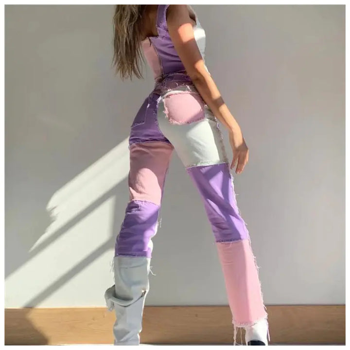 High Elastic Raw Edge Women's Straight-Leg Jeans