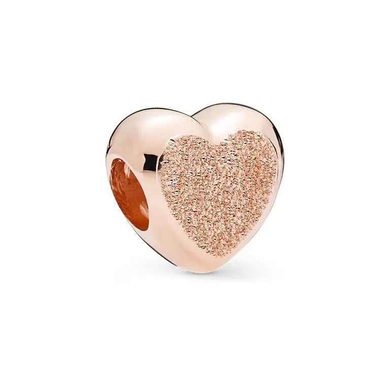 S925 Silver Rose Gold Sparkling Silicone Clip DIY Beads