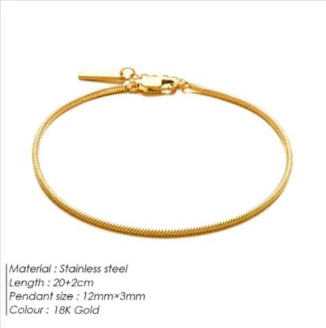 Snake Chain Stainless Steel Bracelet