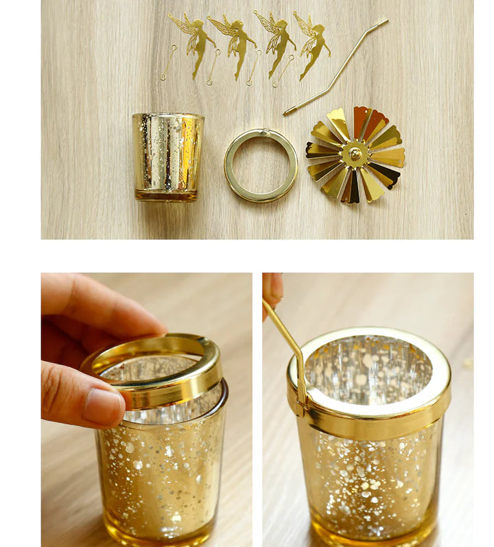 European Style Rotating Candle Holder for Modern Dining