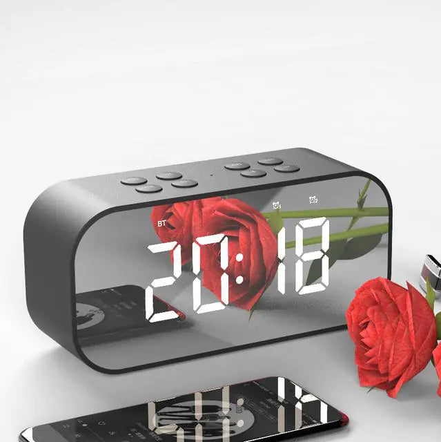 Digital Clock with Bluetooth Speaker and Multifunctional Design