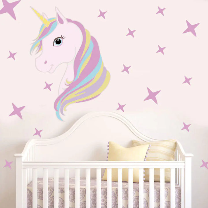 Unicorn Wall Stickers for Kids' Room Decor