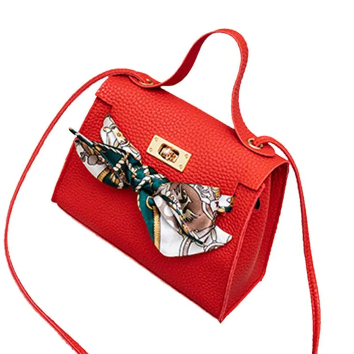 Lederhandtasche mit Schal