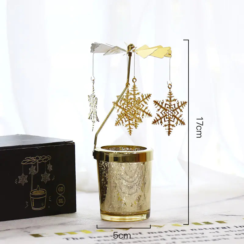 European Style Rotating Candle Holder for Modern Dining