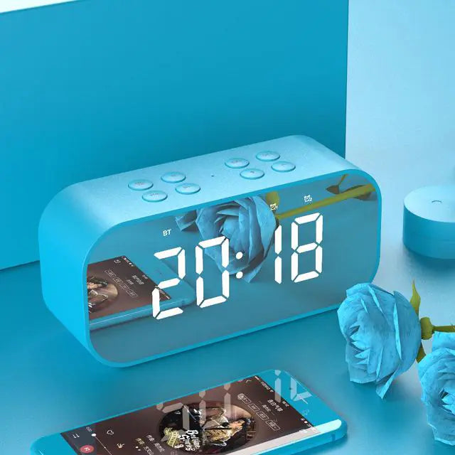 Digital Clock with Bluetooth Speaker and Multifunctional Design