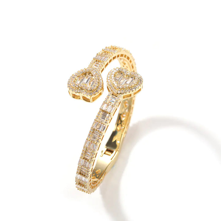 Geometric Diamond Love Spring Buckle Bracelet