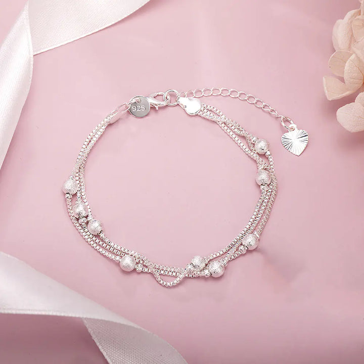Stylish 925 Silver Plated Bracelet - European & American