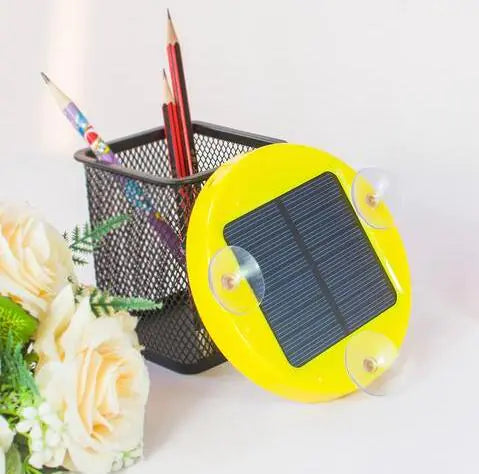 Solar-Powered Mobile Charger with Suction Cup Mount