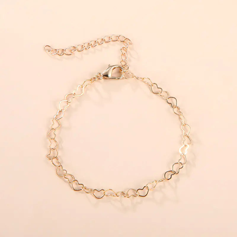 Simple Heart Bracelet for Women's Fashion