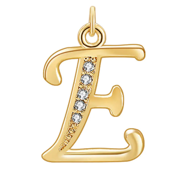 Diamond-Embedded Capital 26 English Letter Pendant Set