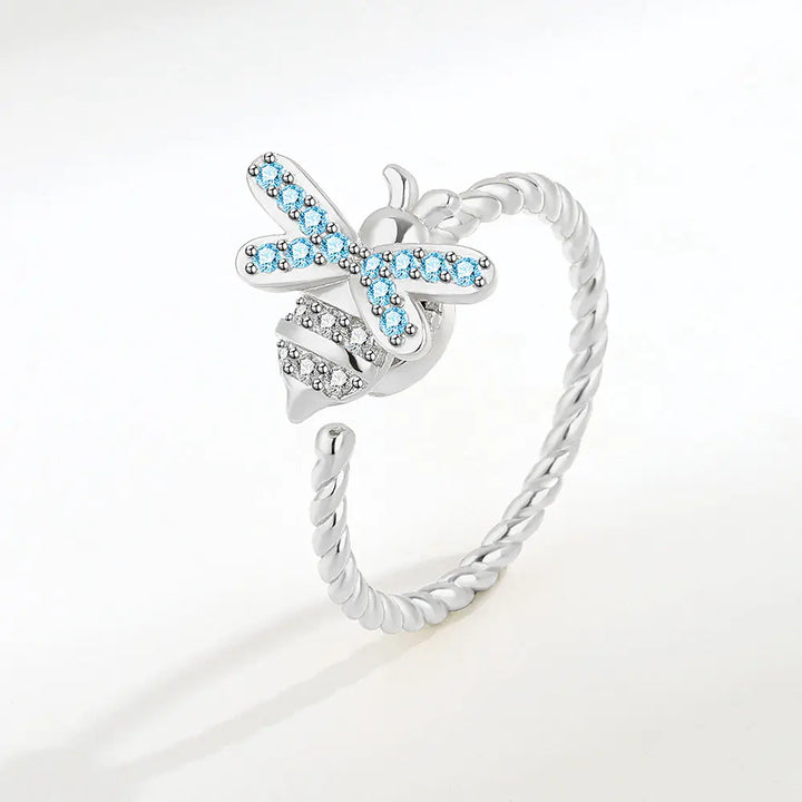 Adjustable European and American Bee Spinning Ring