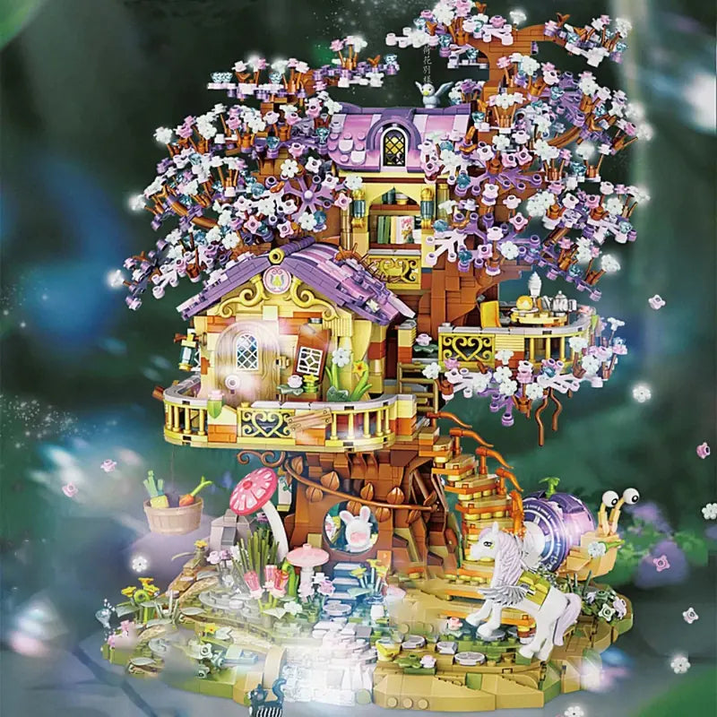 Large Elven Tree House Handassembled Building Toy