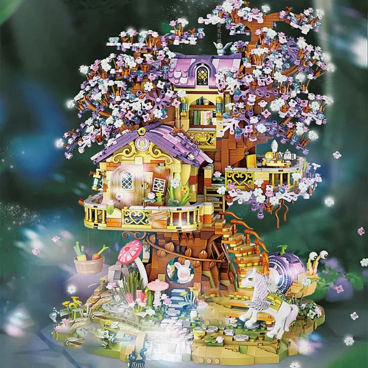 Large Elven Tree House Handassembled Building Toy