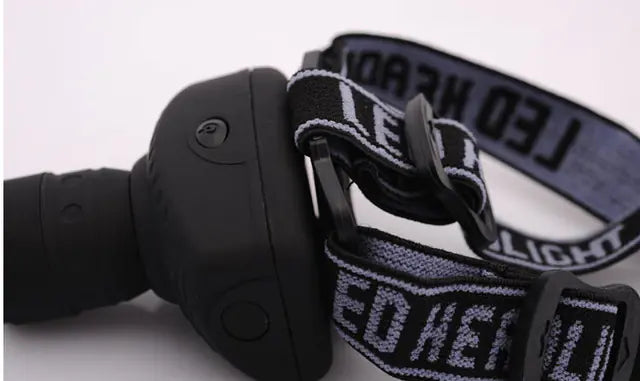 LED Headlamp with Three Modes and Zoom for Fishing