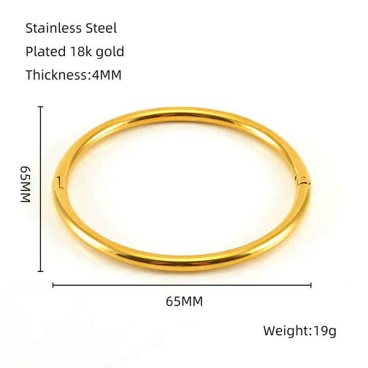 Fashion Bamboo Titanium Steel Bracelet with Three Beads