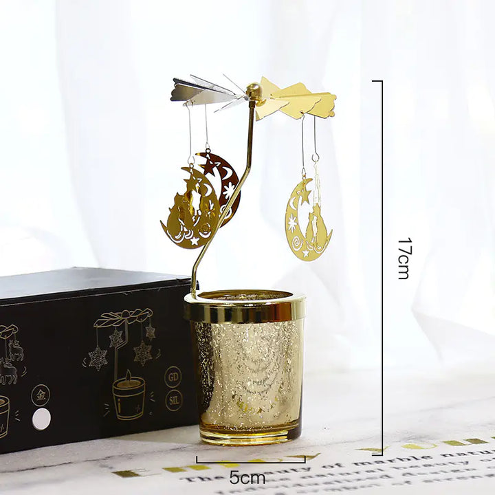 European Style Rotating Candle Holder for Modern Dining