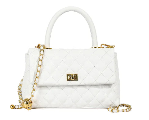 Stylish Women's PU Handbag with Wooden Ring Handle