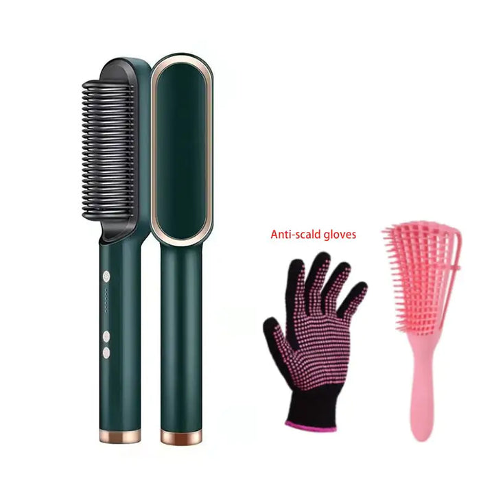 Haarglätter-Kamm-Set