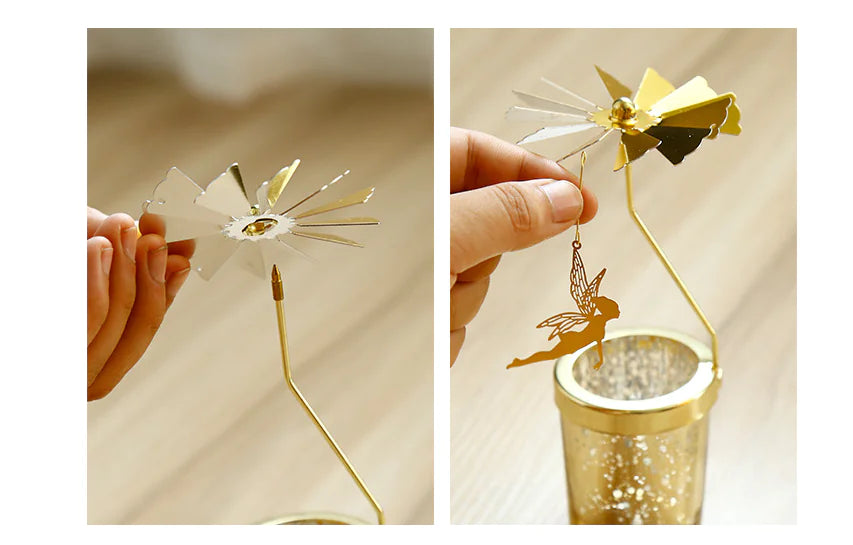 European Style Rotating Candle Holder for Modern Dining