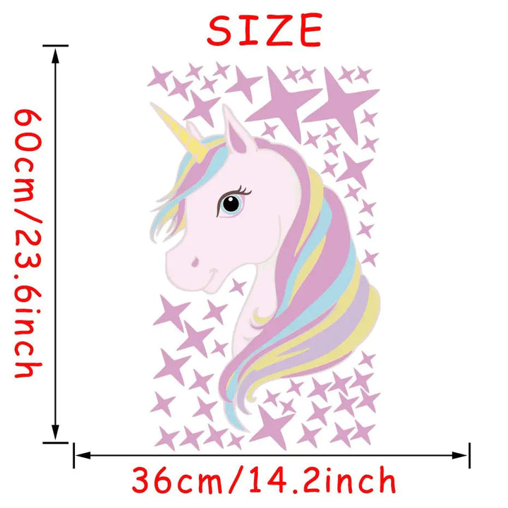 Unicorn Wall Stickers for Kids' Room Decor
