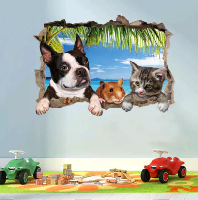 3D Animal Landscape Wall Stickers for Home Decor