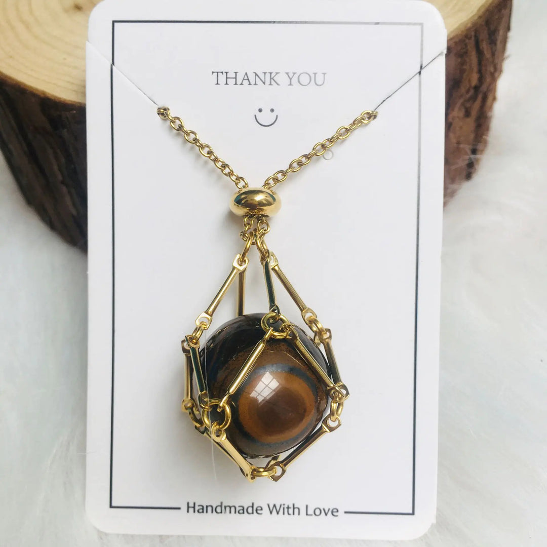 Crystal Raw Stone Pendant Necklace