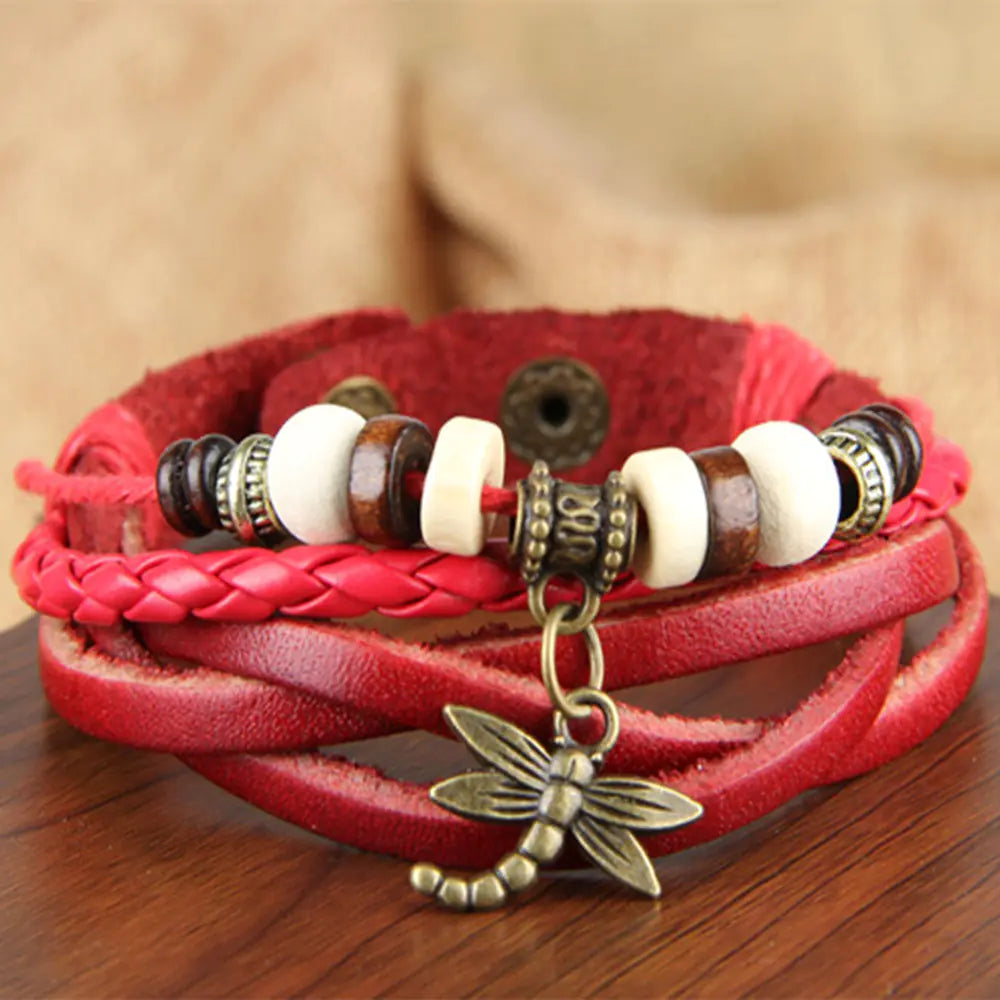 Multi-layer Hand-woven Leather Wax Rope Bracelet