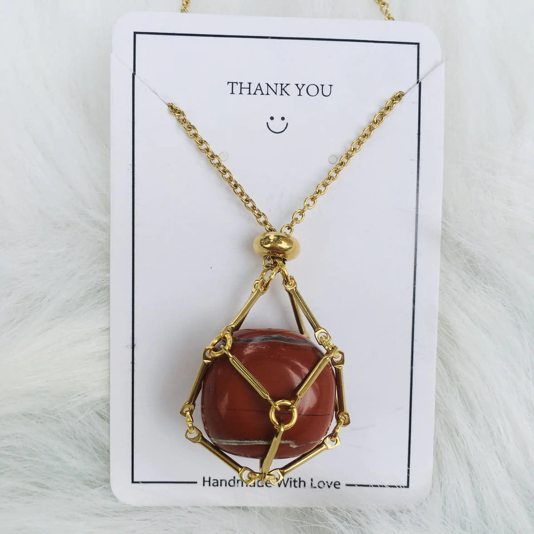 Crystal Raw Stone Pendant Necklace