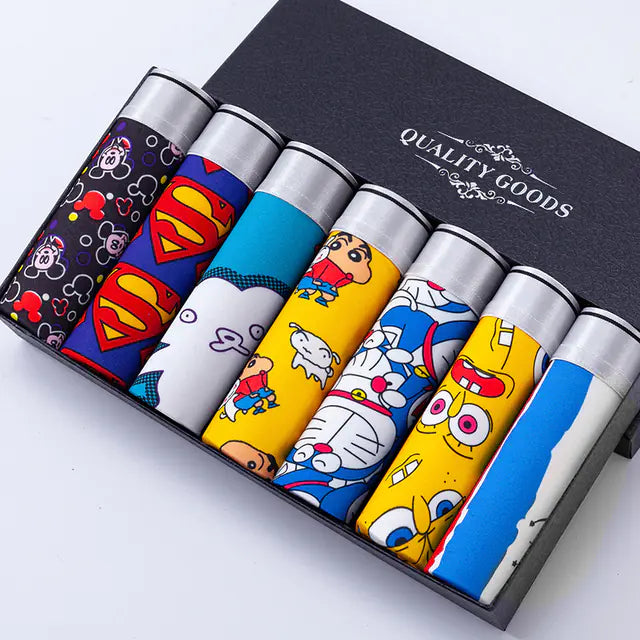 Comfortable Breathable Stretch Cartoon Men's Boxer Shorts