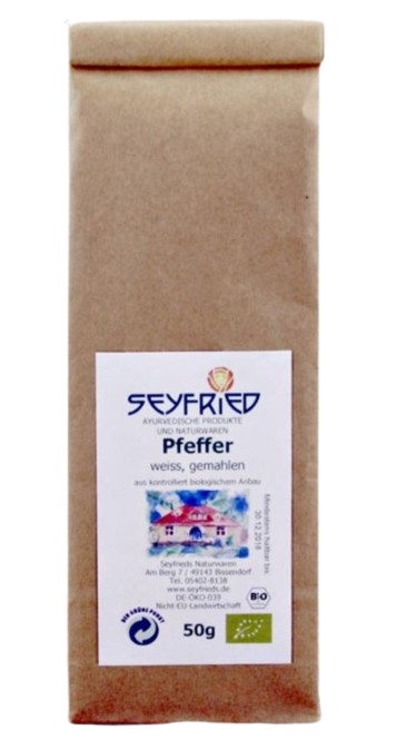 Seyfrieds | Pfeffer bio | weiss gemahlen 50g