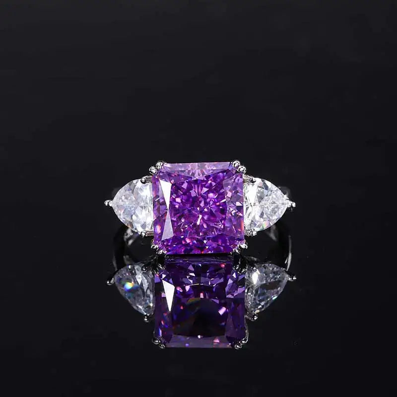 S925 Silver High Carbon Diamond Ring