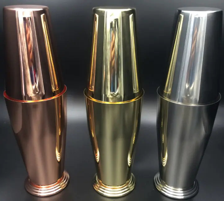 Boston Cocktail Shaker, Stainless Steel with Base