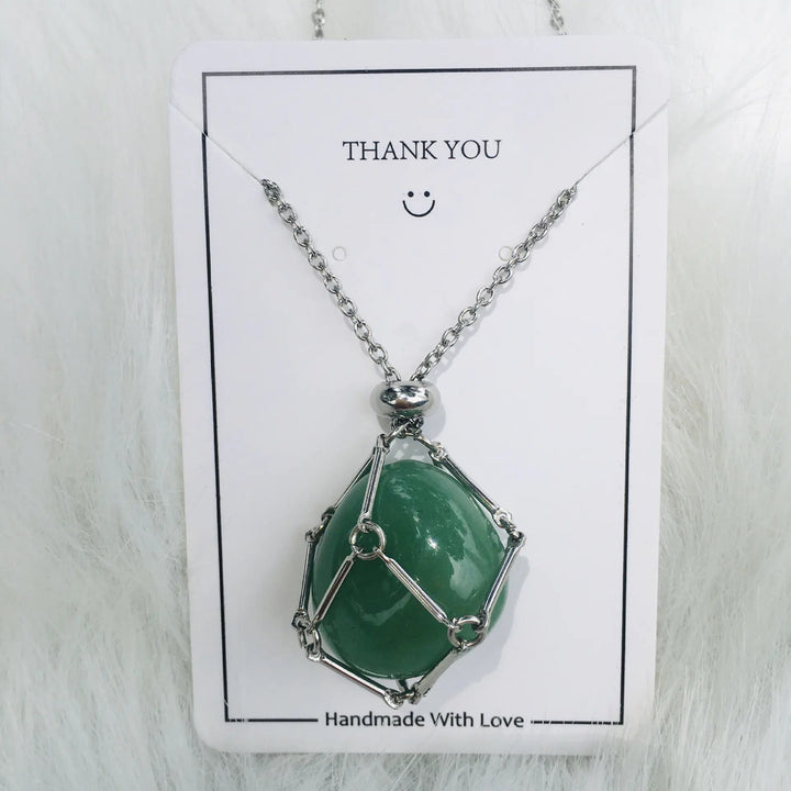 Crystal Raw Stone Pendant Necklace