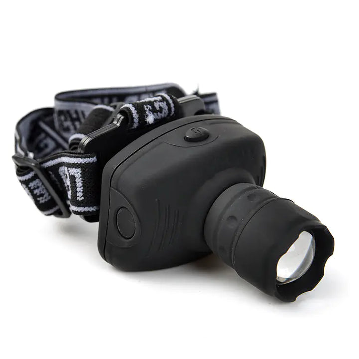 LED Headlamp with Three Modes and Zoom for Fishing