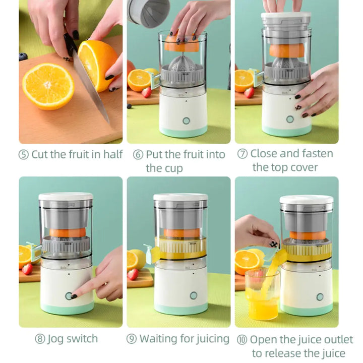 Tragbarer elektrischer Entsafter USB-Aufladung Orange Lemon Fruit Mixer