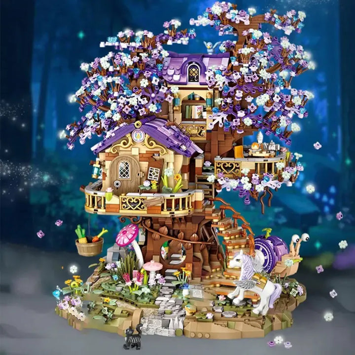 Large Elven Tree House Handassembled Building Toy
