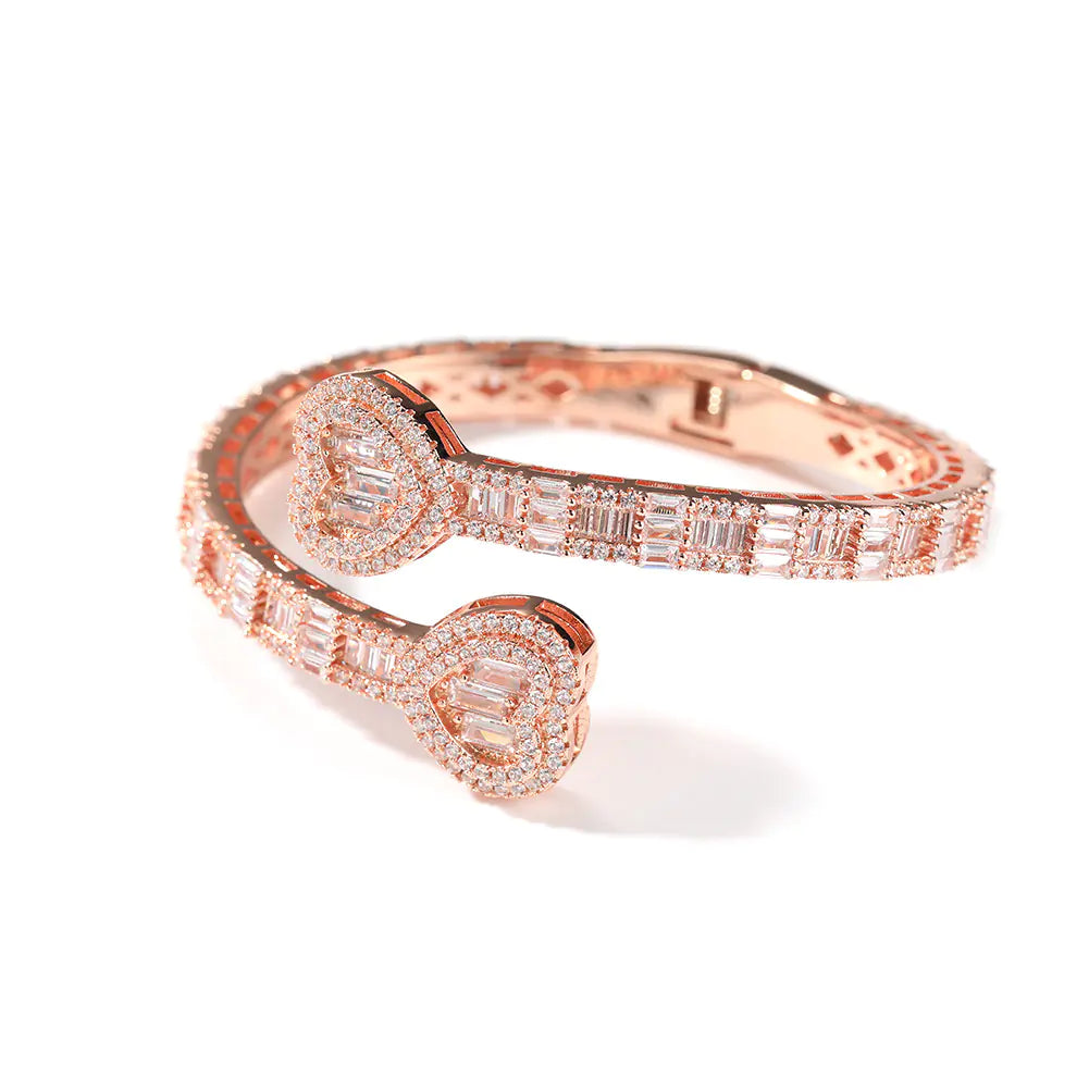 Geometric Diamond Love Spring Buckle Bracelet