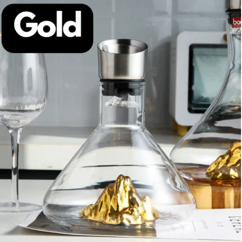 Mountain Decanter with Crystal Glass Filter (One Piece)