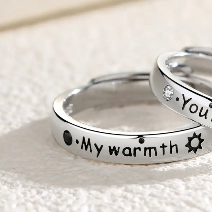 Sterling Silver Simple Monogrammed Couple's Ring