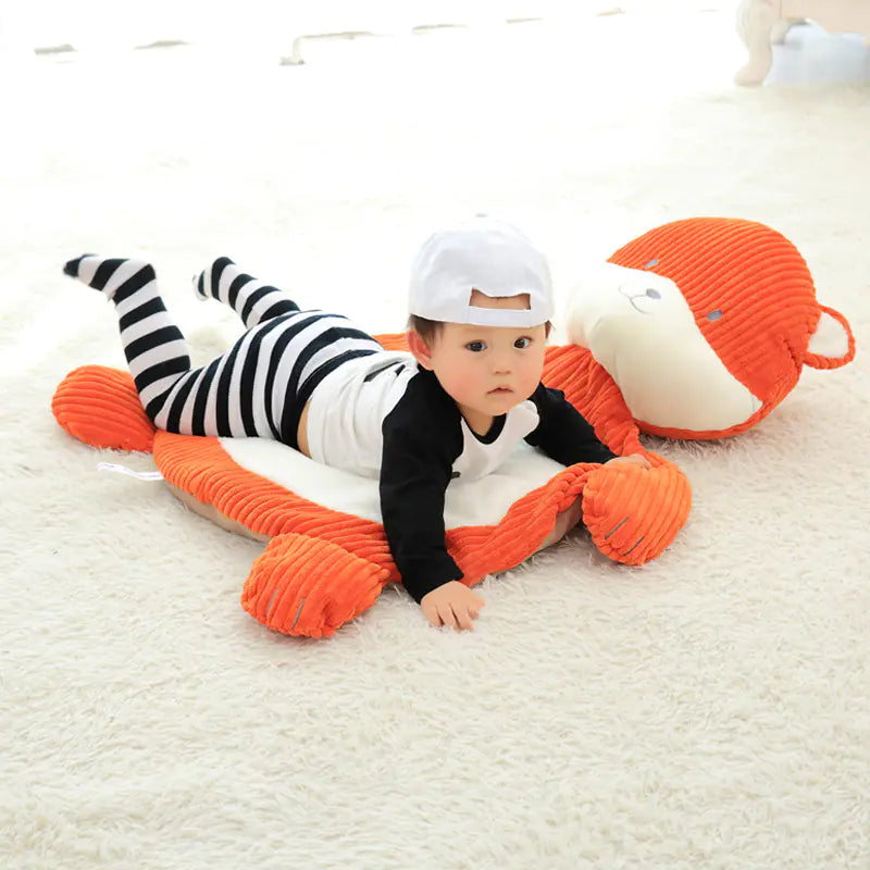 Plush Cute Cartoon Elephant and Fox Baby Play Mat