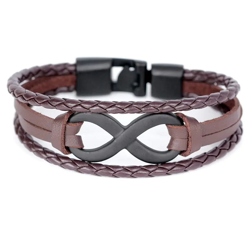 Black Stainless Steel Braided Bracelet - Stylish Design