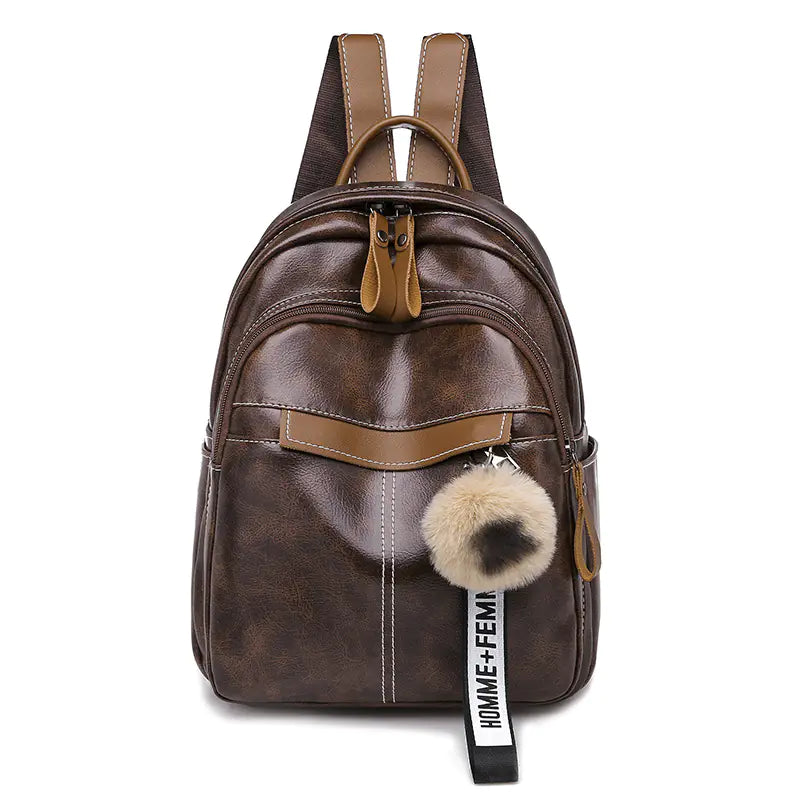 Fashionable Soft Leather Women's Backpack 2020 Model